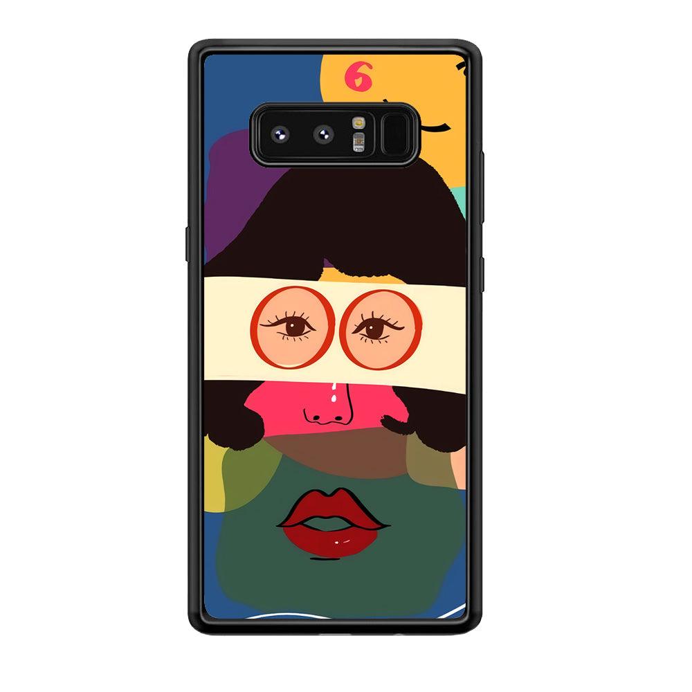 Girly Charm of The Five Senses Samsung Galaxy Note 8 Case-Rubber Black (2D Case)-Oxvistore