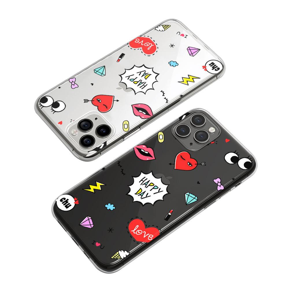 Girly Everyday is A Happy Day Clear Soft Case-Oxvistore