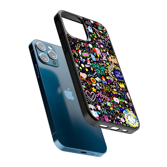 Girly Mixed Doodle 2D Rubber Phone Case-Oxvistore
