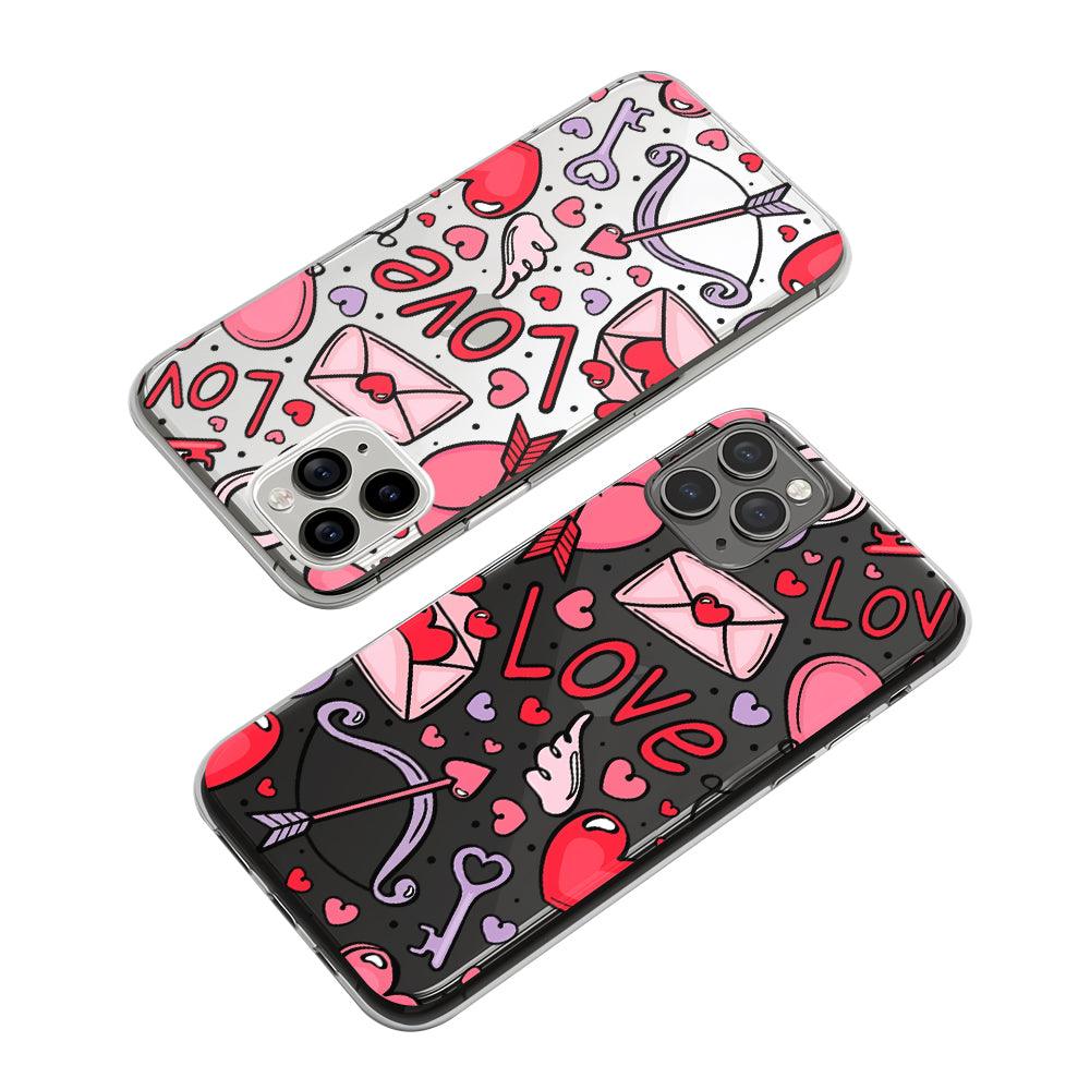 Girly Paper of Love Clear Soft Case-Oxvistore