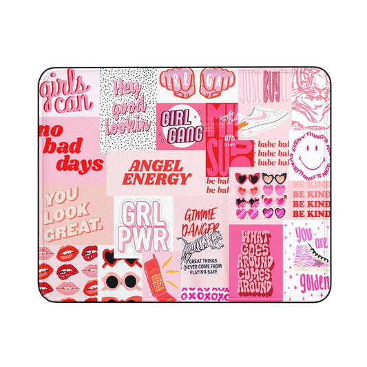 Girly Pink Aesthetic Mouse Pads | Custom Mouse Pad with Non-Slip Rubber Base