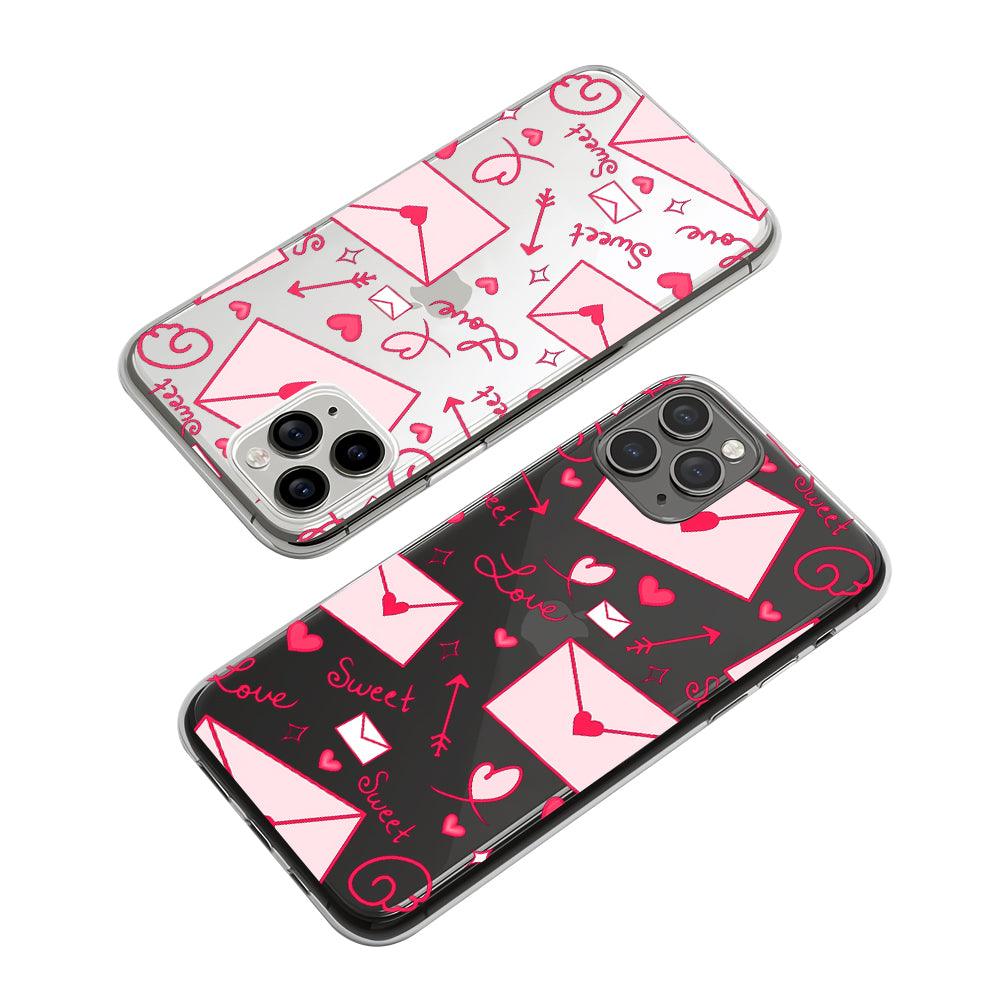 Girly Pink Letters for You Clear Soft Case-Oxvistore
