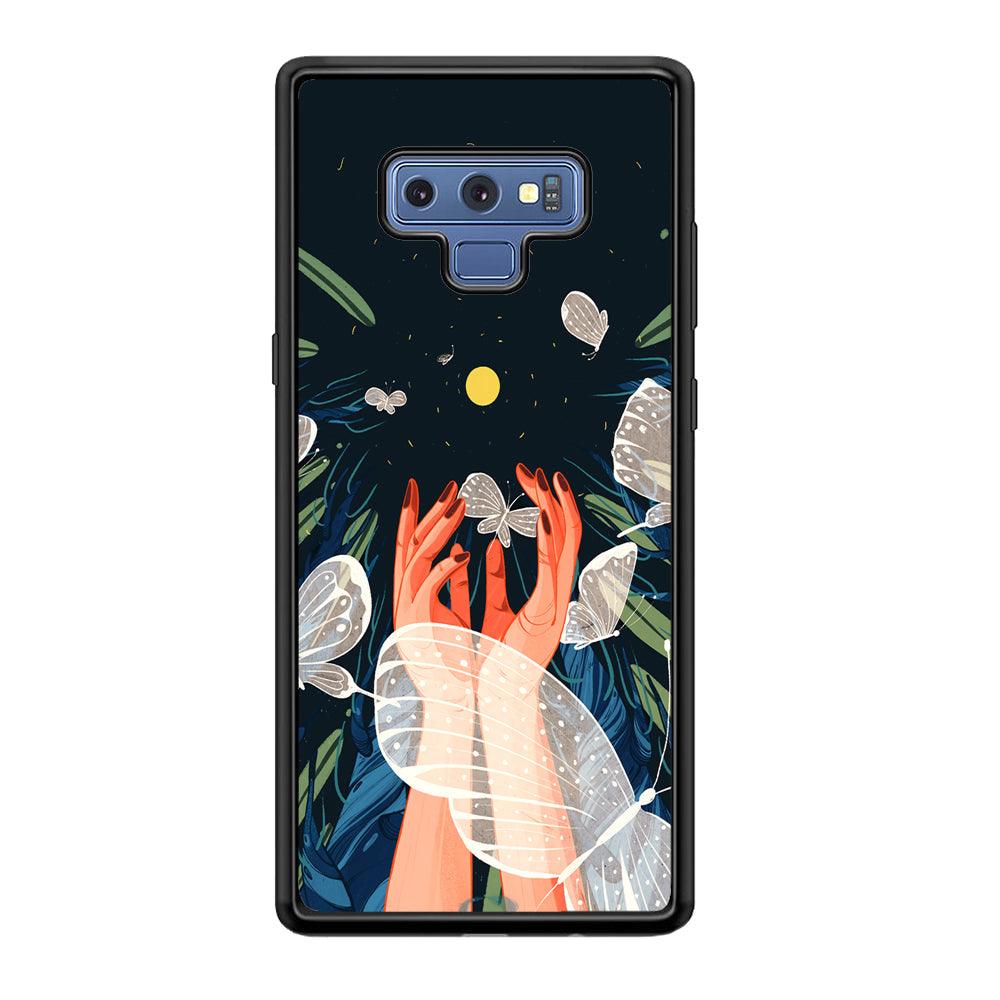 Girly Sweety Beauty Hands Samsung Galaxy Note 9 Case-Rubber Black (2D Case)-Oxvistore