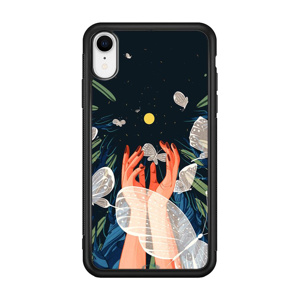 Girly Sweety Beauty Hands iPhone XR Case-Rubber Black (2D Case)-Oxvistore