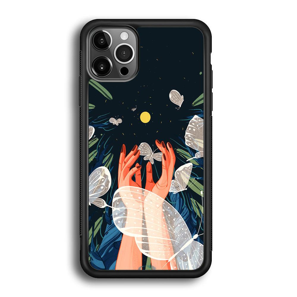 Girly Sweety Beauty Hands iPhone 12 Pro Case-Rubber Black (2D Case)-Oxvistore