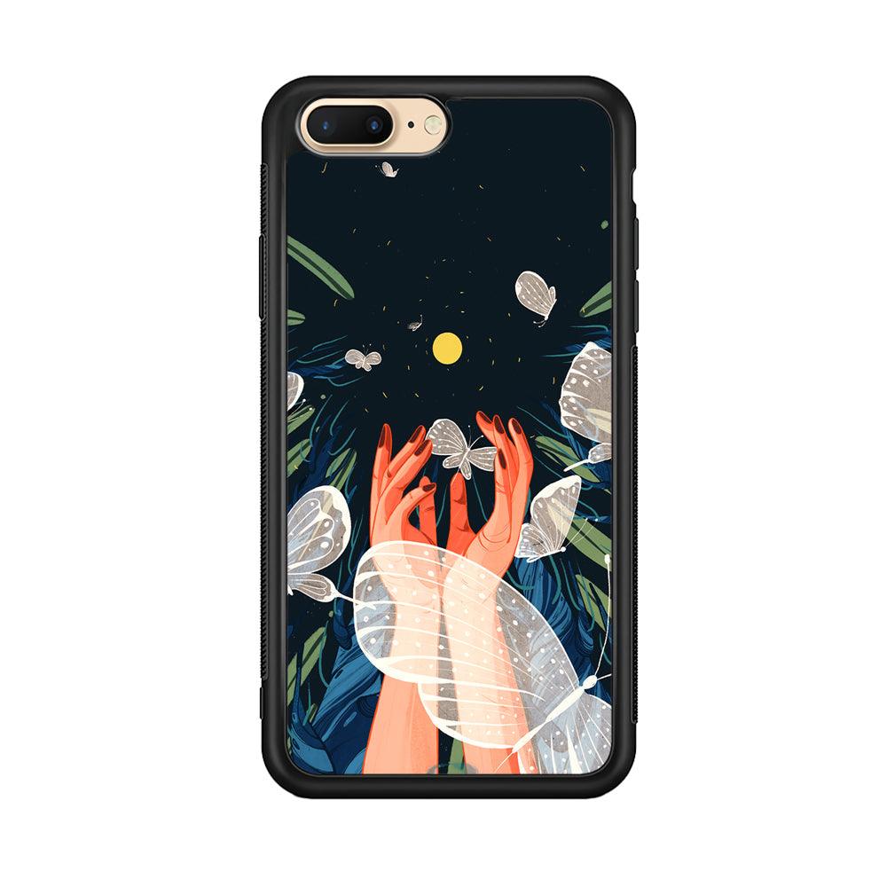 Girly Sweety Beauty Hands iPhone 7 Plus Case-Rubber Black (2D Case)-Oxvistore