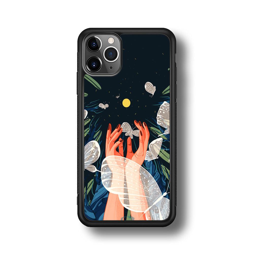 Girly Sweety Beauty Hands iPhone 11 Pro Max Case-Rubber Black (2D Case)-Oxvistore
