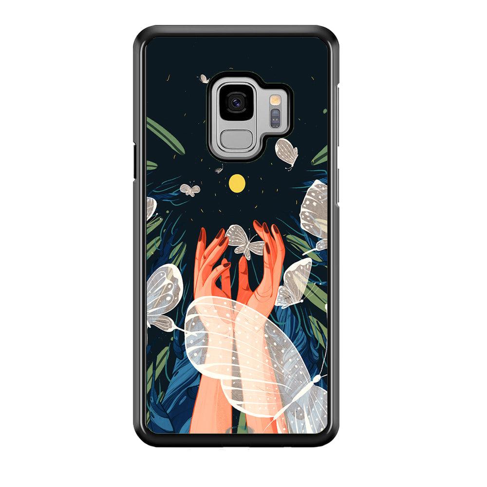 Girly Sweety Beauty Hands Samsung Galaxy S9 Case-Rubber Black (2D Case)-Oxvistore