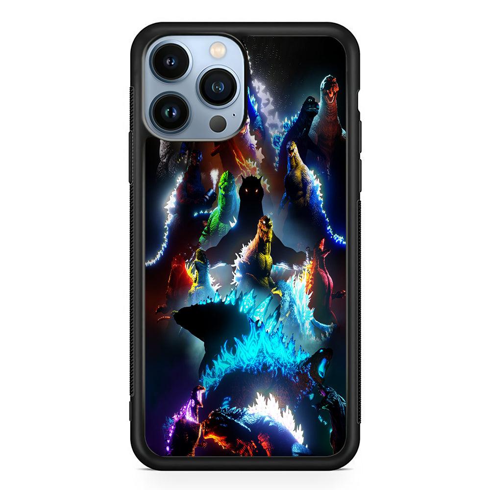 Godzilla Through The Years 2D Rubber Phone Case-Black-Oxvistore
