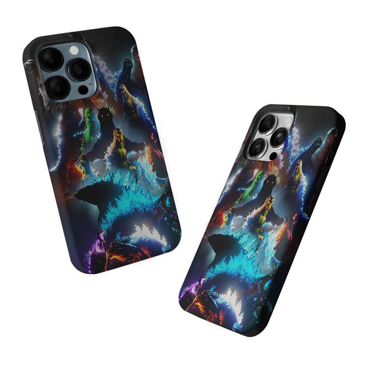Godzilla Through The Years 2 in 1 Tough Phone Case-Oxvistore