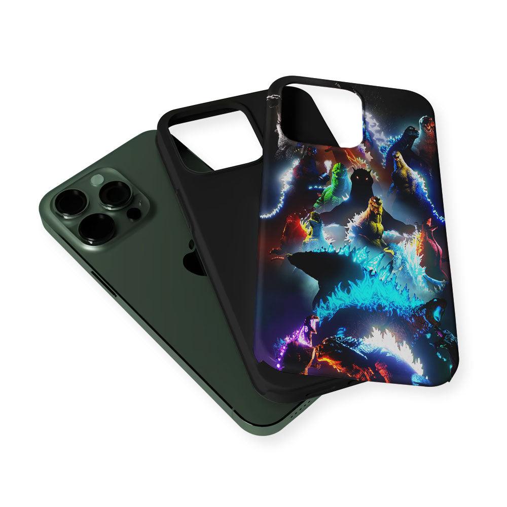 Godzilla Through The Years 2 in 1 Tough Phone Case-Oxvistore