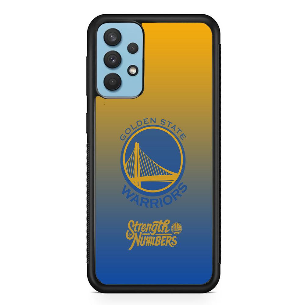 Golden State Warriors Merger of The Layer Samsung Galaxy A32 Case-Rubber Black (2D Case)-Oxvistore