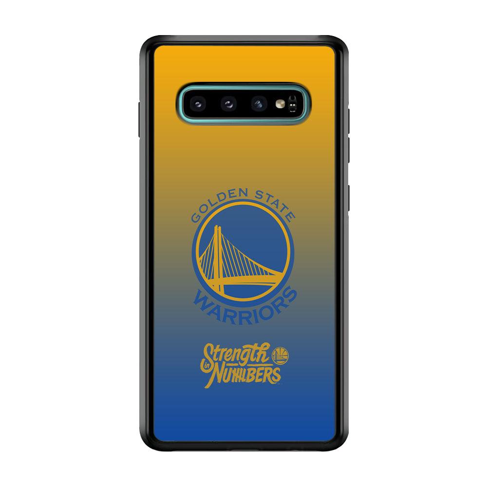 Golden State Warriors Merger of The Layer Samsung Galaxy S10 Case-Rubber Black (2D Case)-Oxvistore