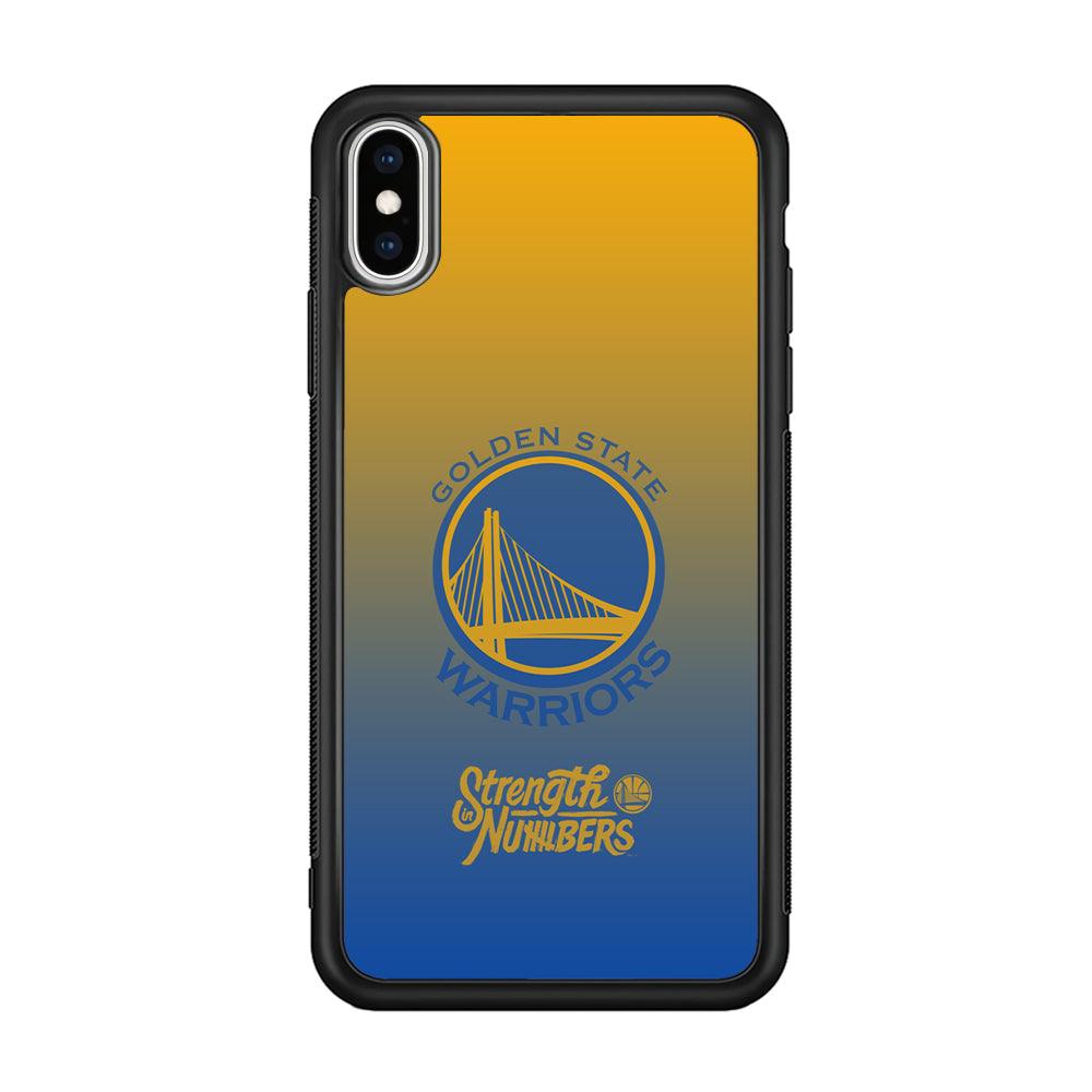 Golden State Warriors Merger of The Layer iPhone X Case-Rubber Black (2D Case)-Oxvistore