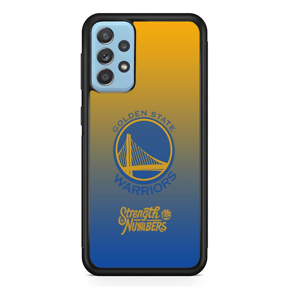 Golden State Warriors Merger of The Layer Samsung Galaxy A72 Case-Rubber Black (2D Case)-Oxvistore