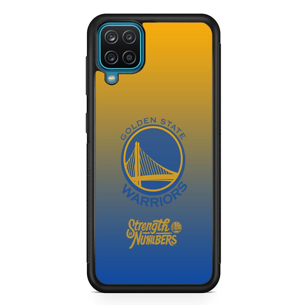 Golden State Warriors Merger of The Layer Samsung Galaxy A12 Case-Rubber Black (2D Case)-Oxvistore