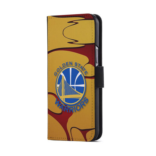 Golden State Warriors Pattern Flip Wallet Phone Case-Oxvistore