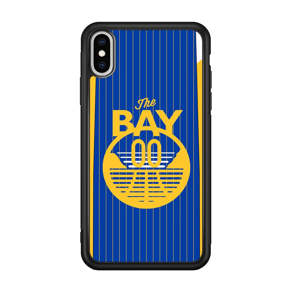 Golden State Warriors The Bay Jersey iPhone Xs Max Case-Rubber Black (2D Case)-Oxvistore