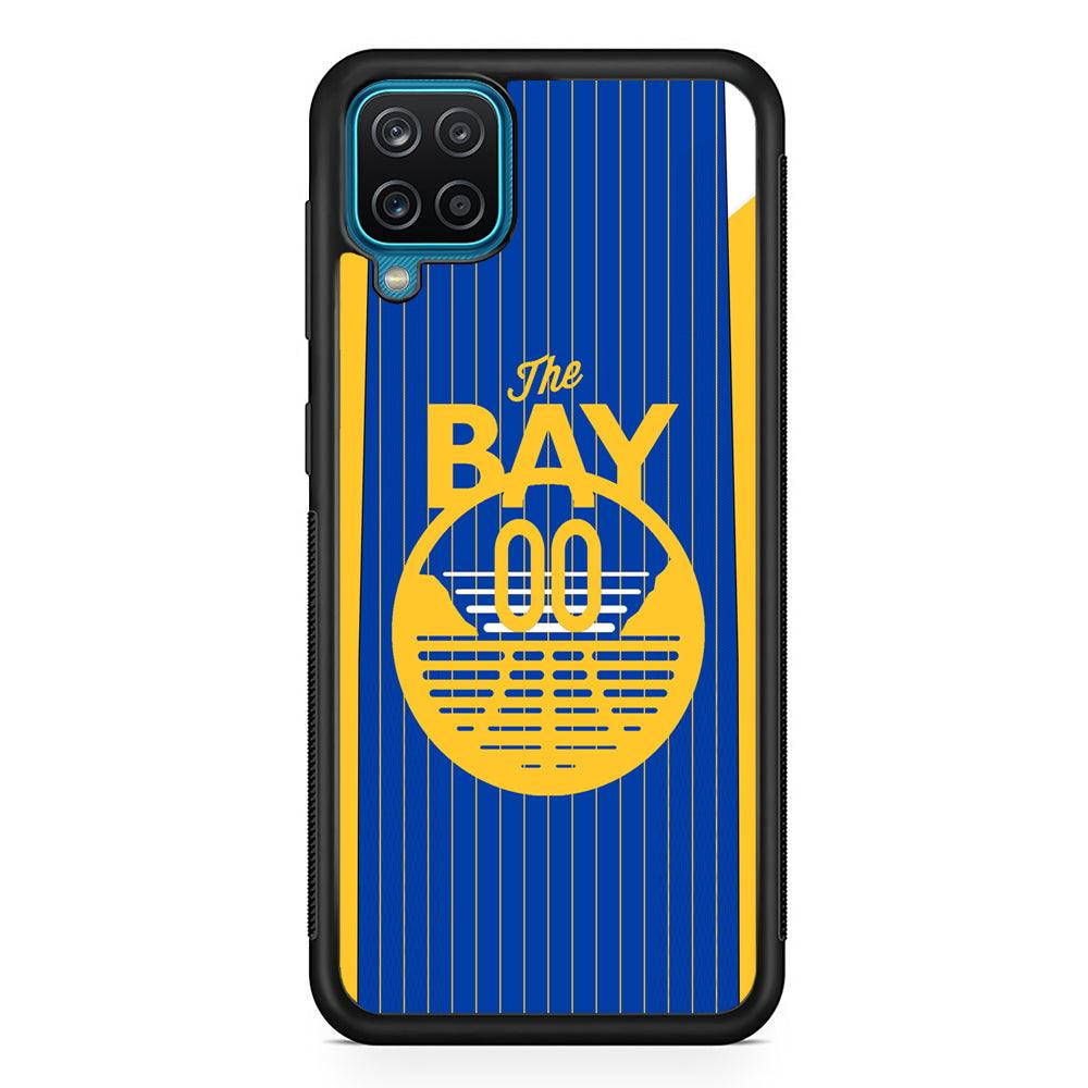 Golden State Warriors The Bay Jersey Samsung Galaxy A12 Case-Rubber Black (2D Case)-Oxvistore