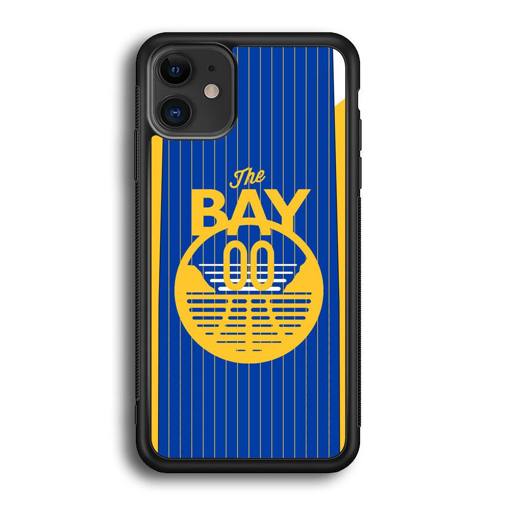 Golden State Warriors The Bay Jersey iPhone 11 Case-Rubber Black (2D Case)-Oxvistore