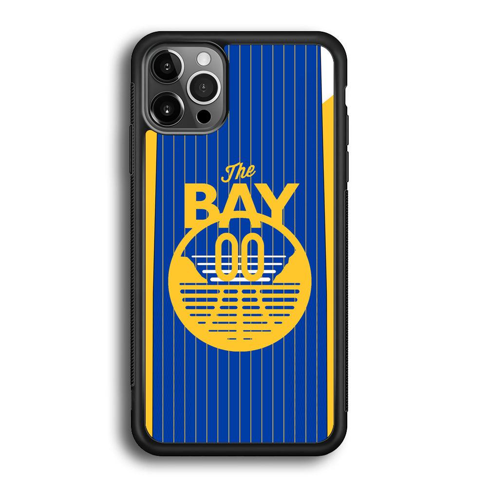 Golden State Warriors The Bay Jersey iPhone 12 Pro Max Case-Rubber Black (2D Case)-Oxvistore