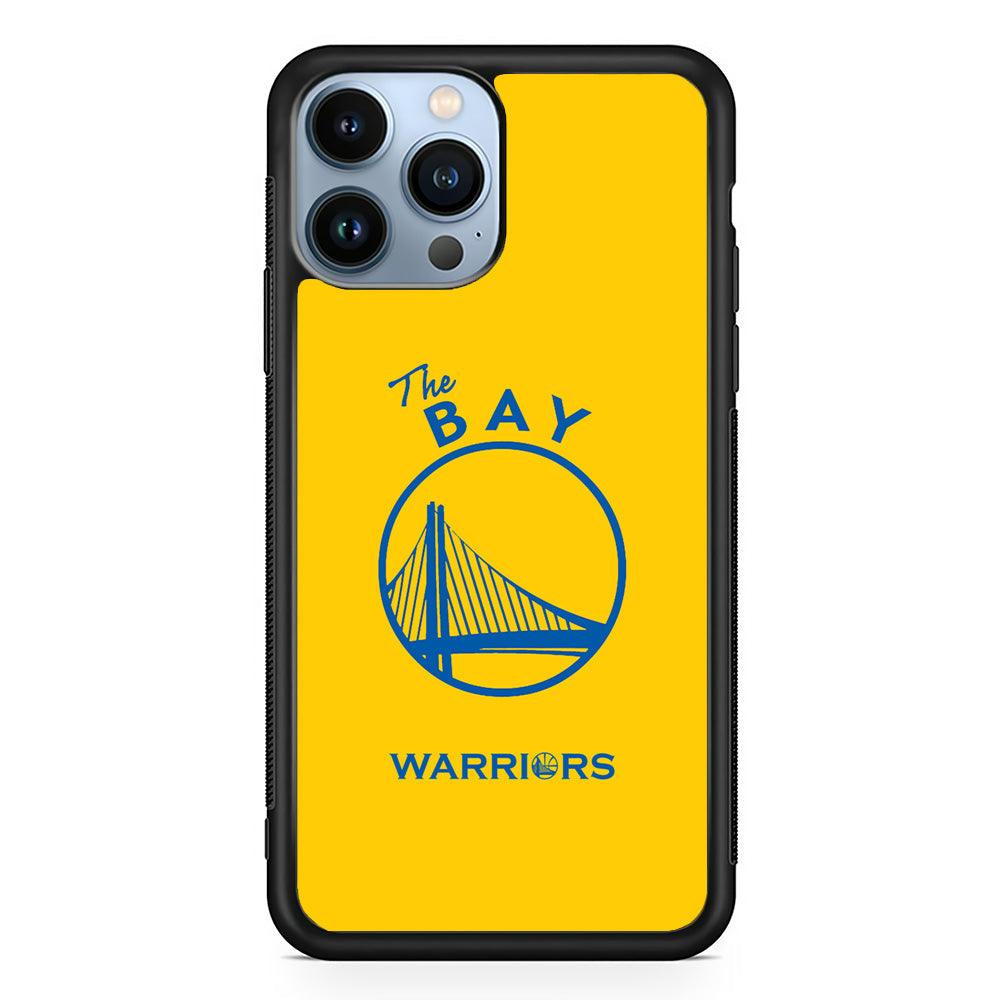 Golden State Warriors The Blue Silhouette iPhone 14 Pro Max Case-Rubber Black (2D Case)-Oxvistore