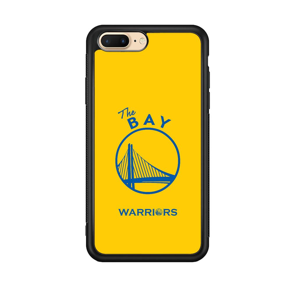 Golden State Warriors The Blue Silhouette iPhone 8 Plus Case-Rubber Black (2D Case)-Oxvistore
