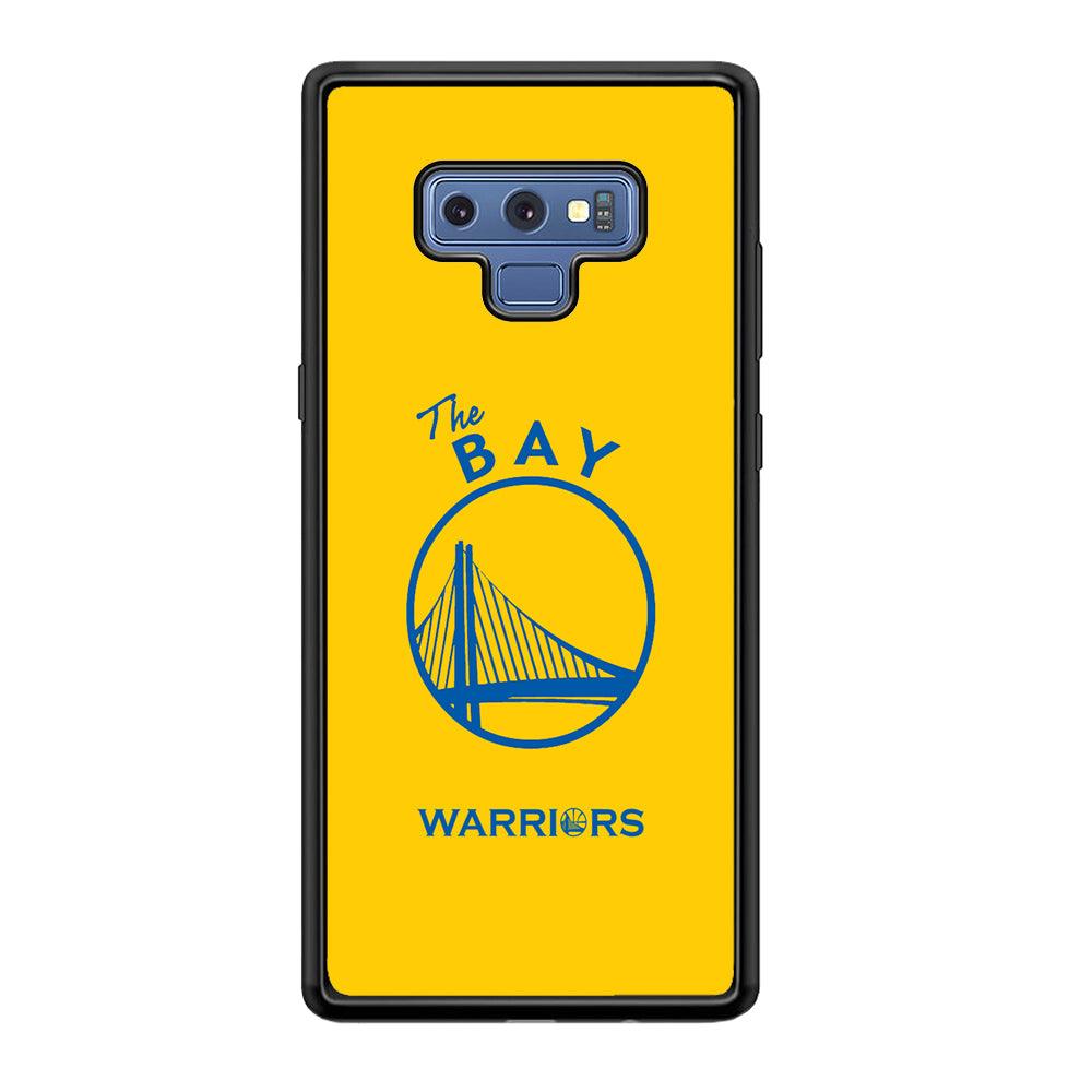Golden State Warriors The Blue Silhouette Samsung Galaxy Note 9 Case-Rubber Black (2D Case)-Oxvistore