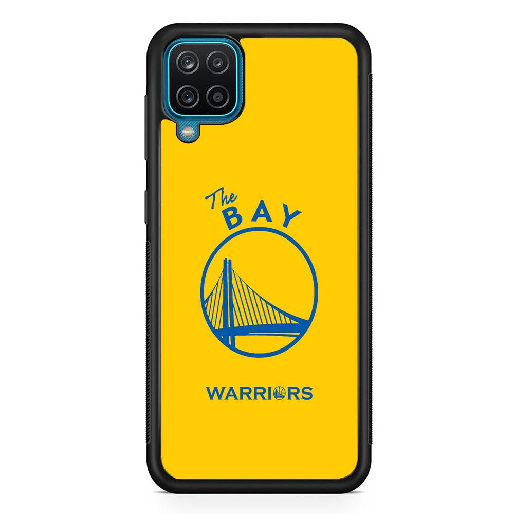 Golden State Warriors The Blue Silhouette Samsung Galaxy A12 Case-Rubber Black (2D Case)-Oxvistore
