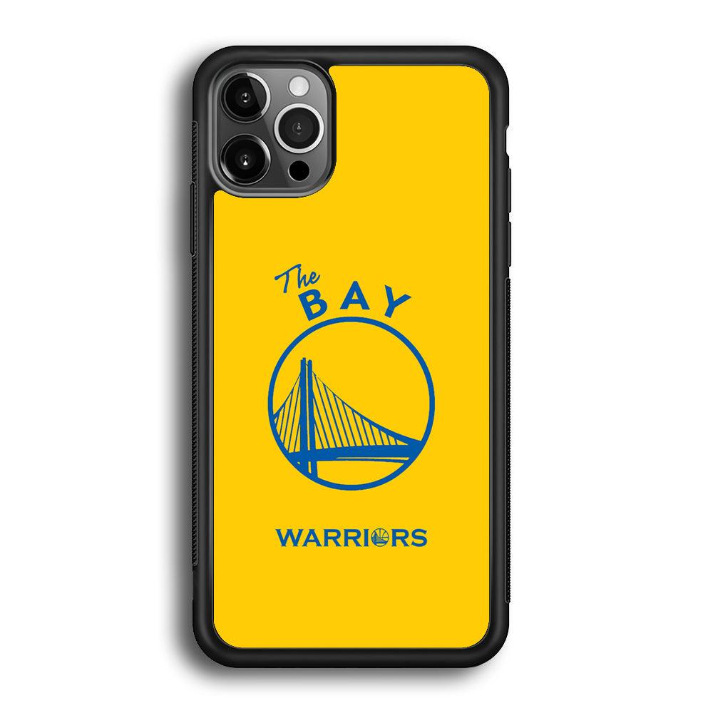 Golden State Warriors The Blue Silhouette iPhone 12 Pro Case-Rubber Black (2D Case)-Oxvistore