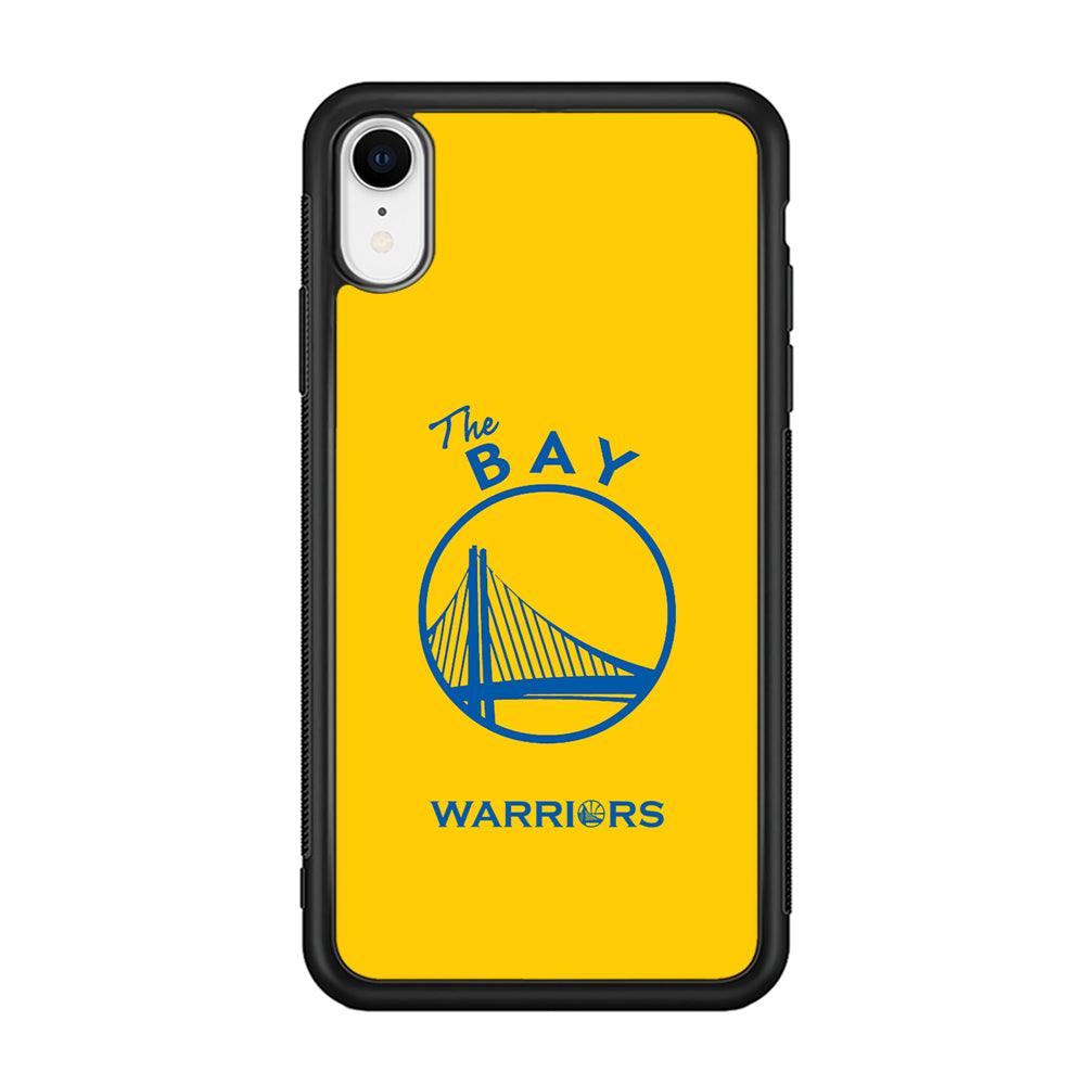 Golden State Warriors The Blue Silhouette iPhone XR Case-Rubber Black (2D Case)-Oxvistore