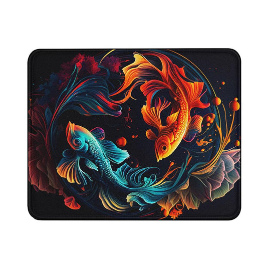 Goldfish Yin Yang Harmony Mouse Pads | Custom Mouse Pad with Non-Slip Rubber Base