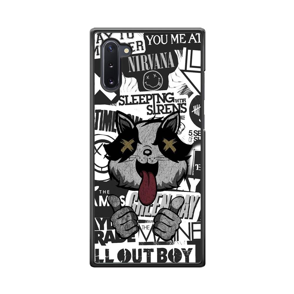 Good Stories of Playlist Samsung Galaxy Note 10 Case-Rubber White (2D Case)-Oxvistore