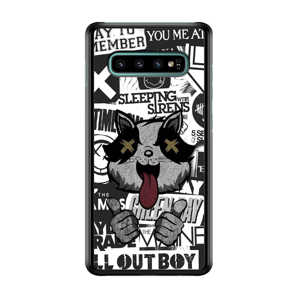 Good Stories of Playlist Samsung Galaxy S10 Case-Rubber Black (2D Case)-Oxvistore