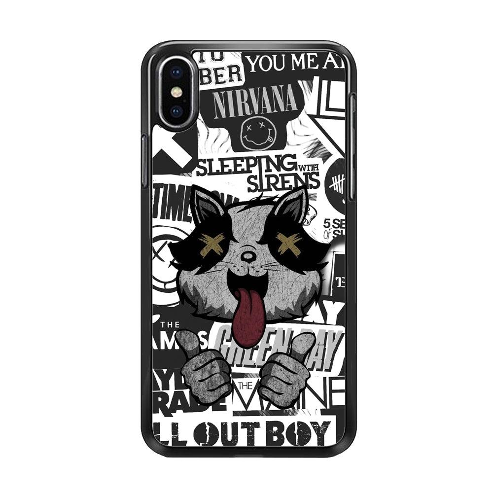 Good Stories of Playlist iPhone X Case-Rubber Black (2D Case)-Oxvistore