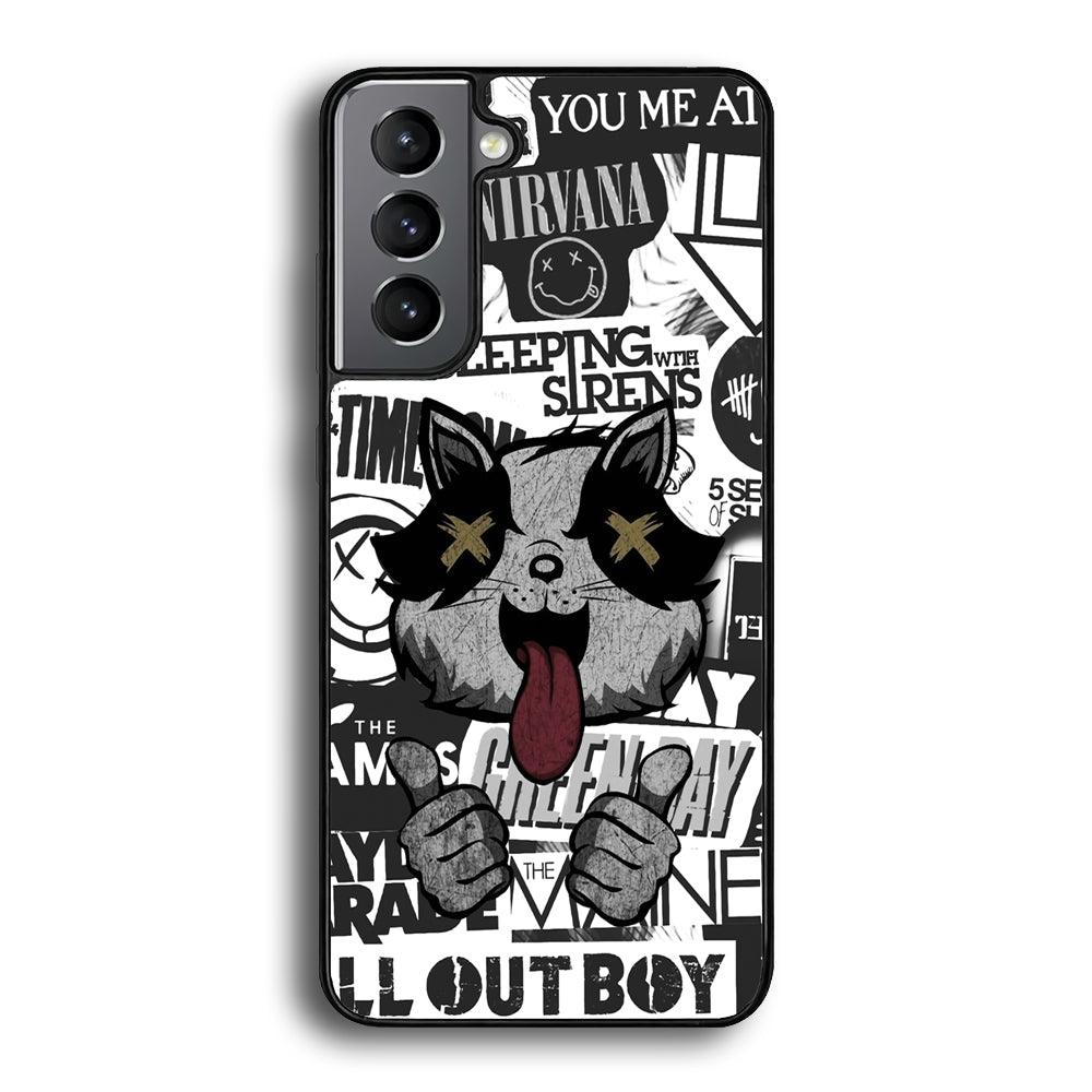 Good Stories of Playlist Samsung Galaxy S21 Plus Case-Rubber Black (2D Case)-Oxvistore