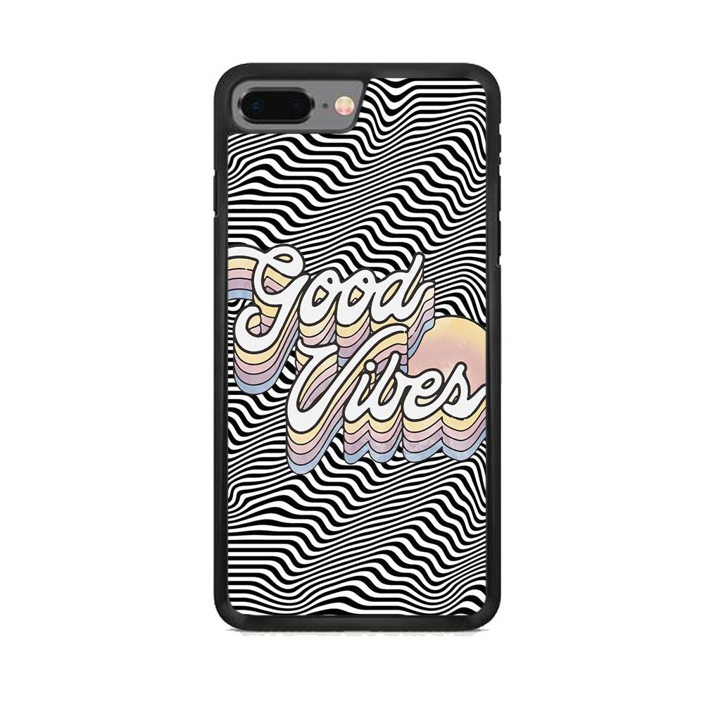 Good Vibes Motion iPhone 7 Plus Case-Rubber Black (2D Case)-Oxvistore