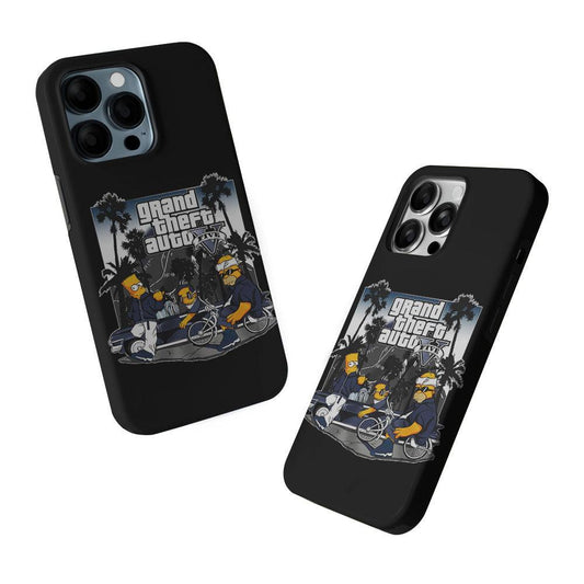 Grand Theft Auto Simpson 2 in 1 Tough Phone Case-Oxvistore
