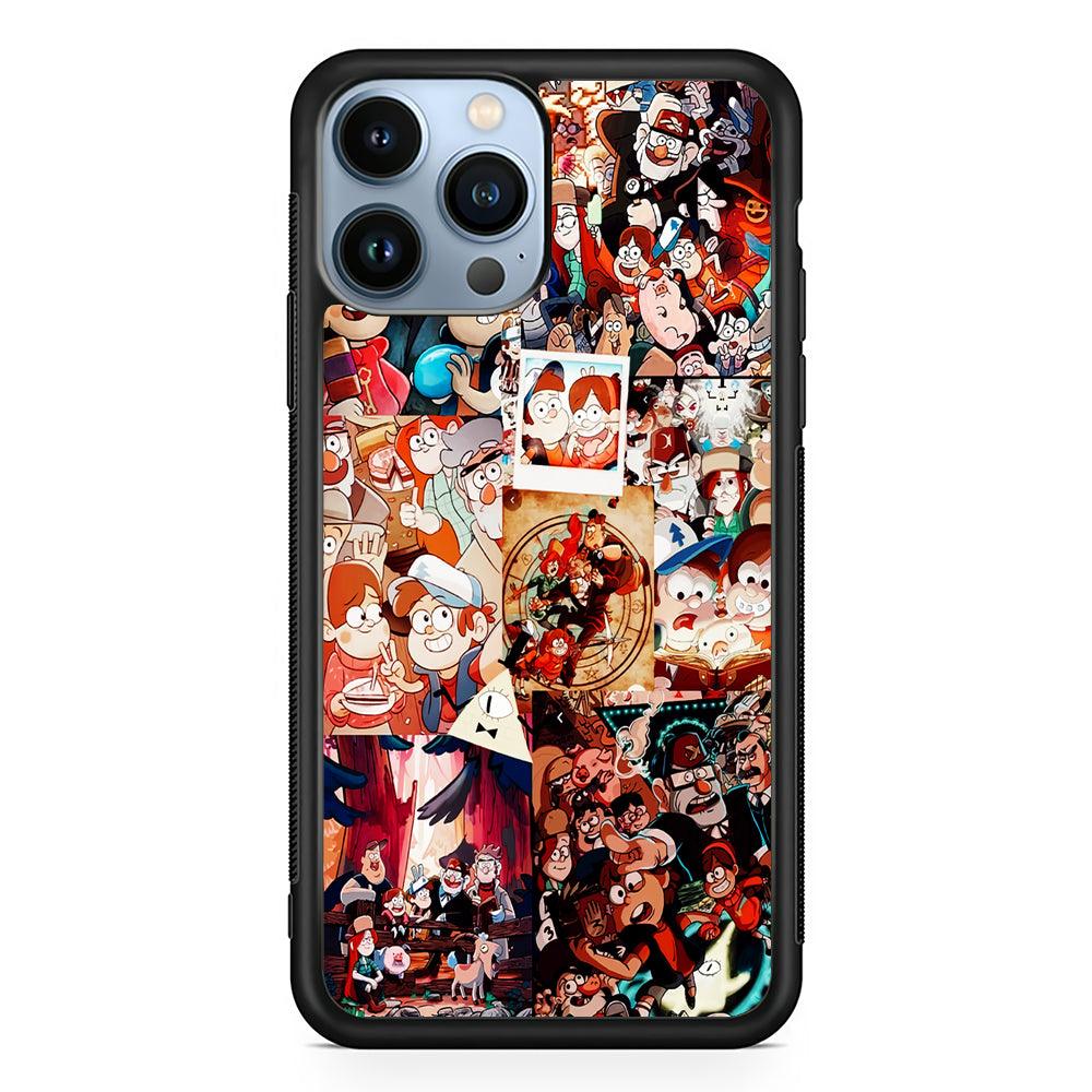 Gravity Falls Aesthetic Collage 2D Rubber Phone Case-Black-Oxvistore