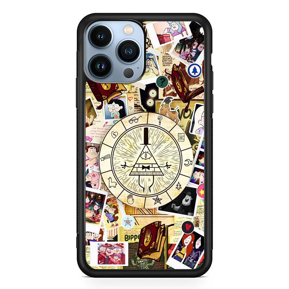 Gravity Falls Bill Cipher Wheel 2D Rubber Phone Case-Black-Oxvistore