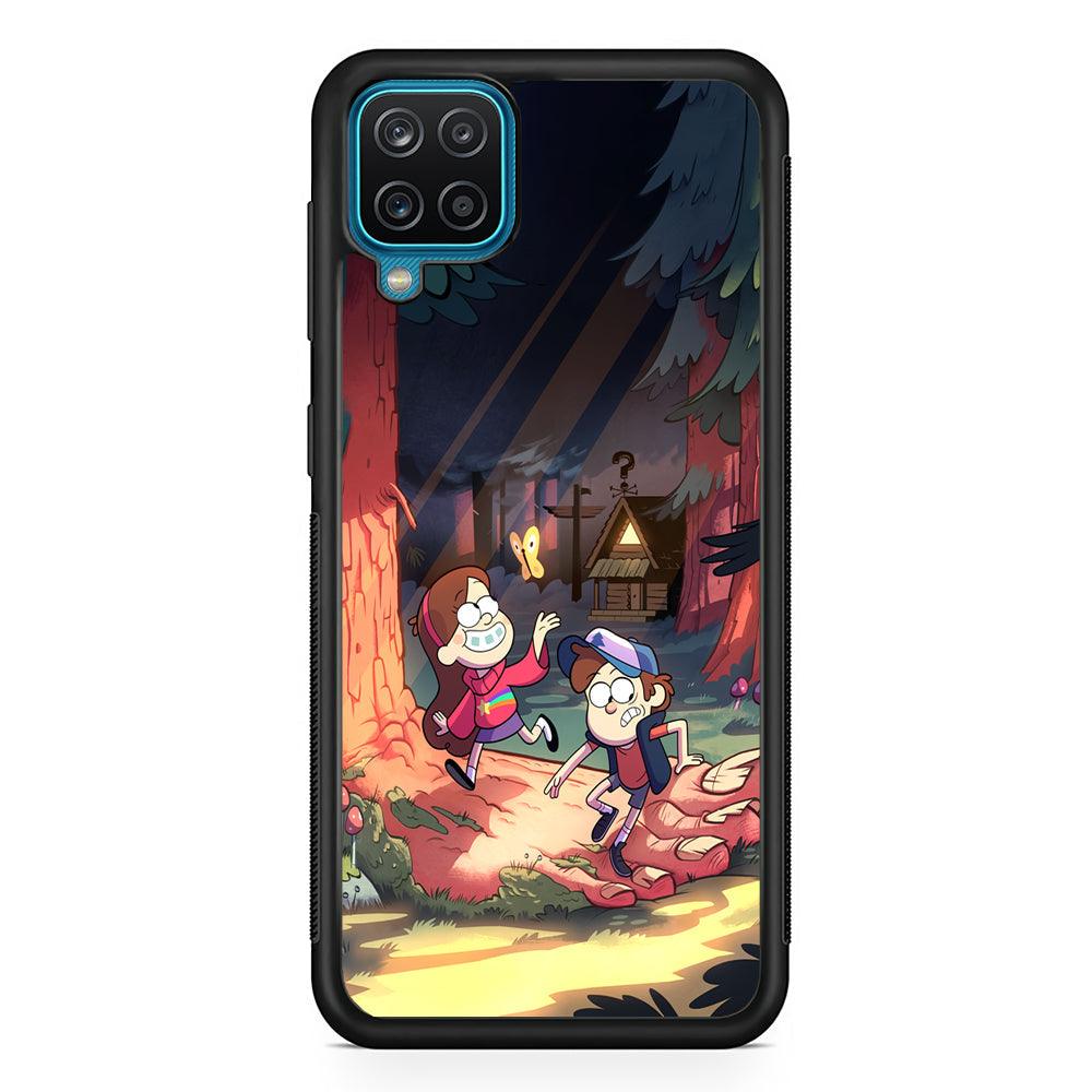 Gravity Falls Its a Big Foot Samsung Galaxy A12 Case-Rubber Black (2D Case)-Oxvistore