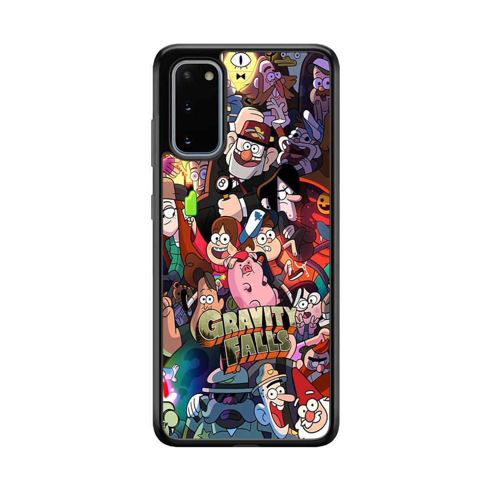 Gravity Falls Team Around The World Samsung Galaxy S20 Case-Rubber Black (2D Case)-Oxvistore