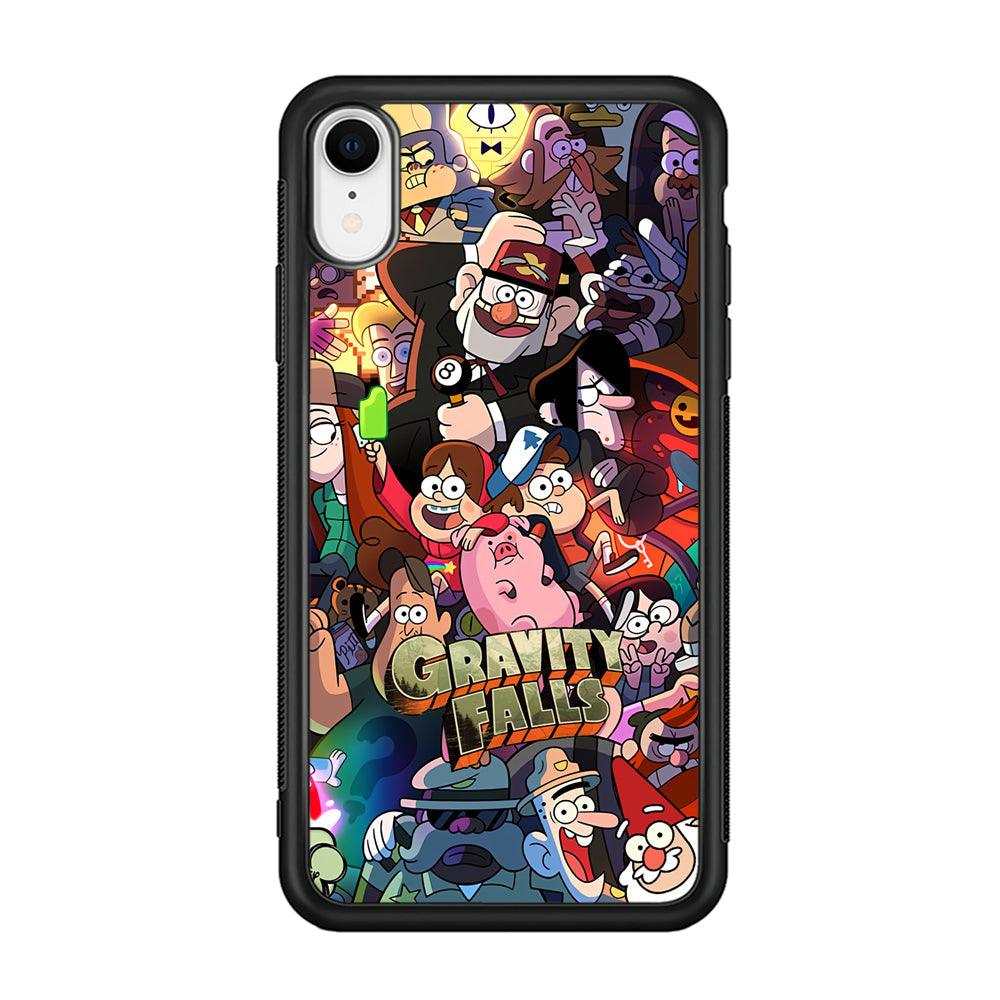 Gravity Falls Team Around The World iPhone XR Case-Rubber Black (2D Case)-Oxvistore