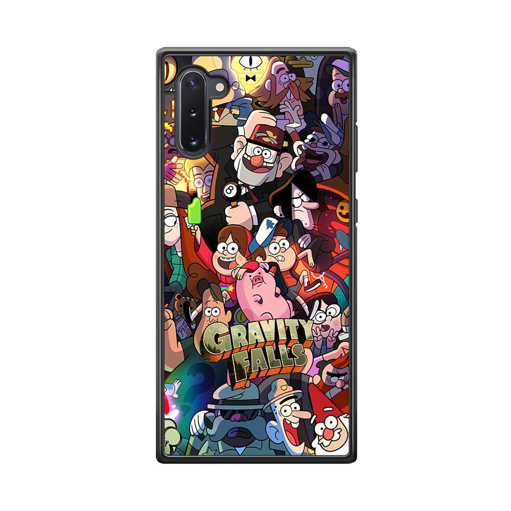 Gravity Falls Team Around The World Samsung Galaxy Note 10 Case-Rubber Black (2D Case)-Oxvistore