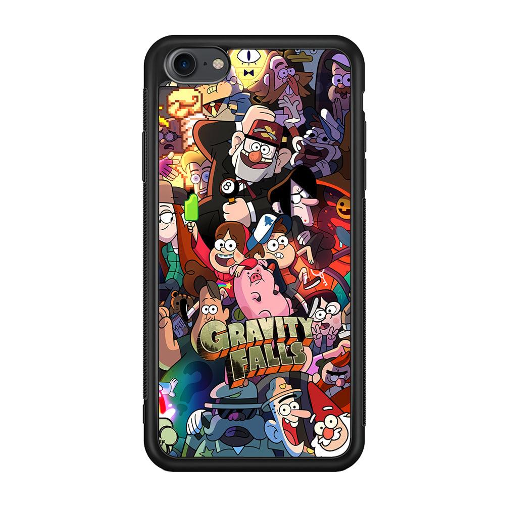 Gravity Falls Team Around The World iPhone 8 Case-Rubber Black (2D Case)-Oxvistore