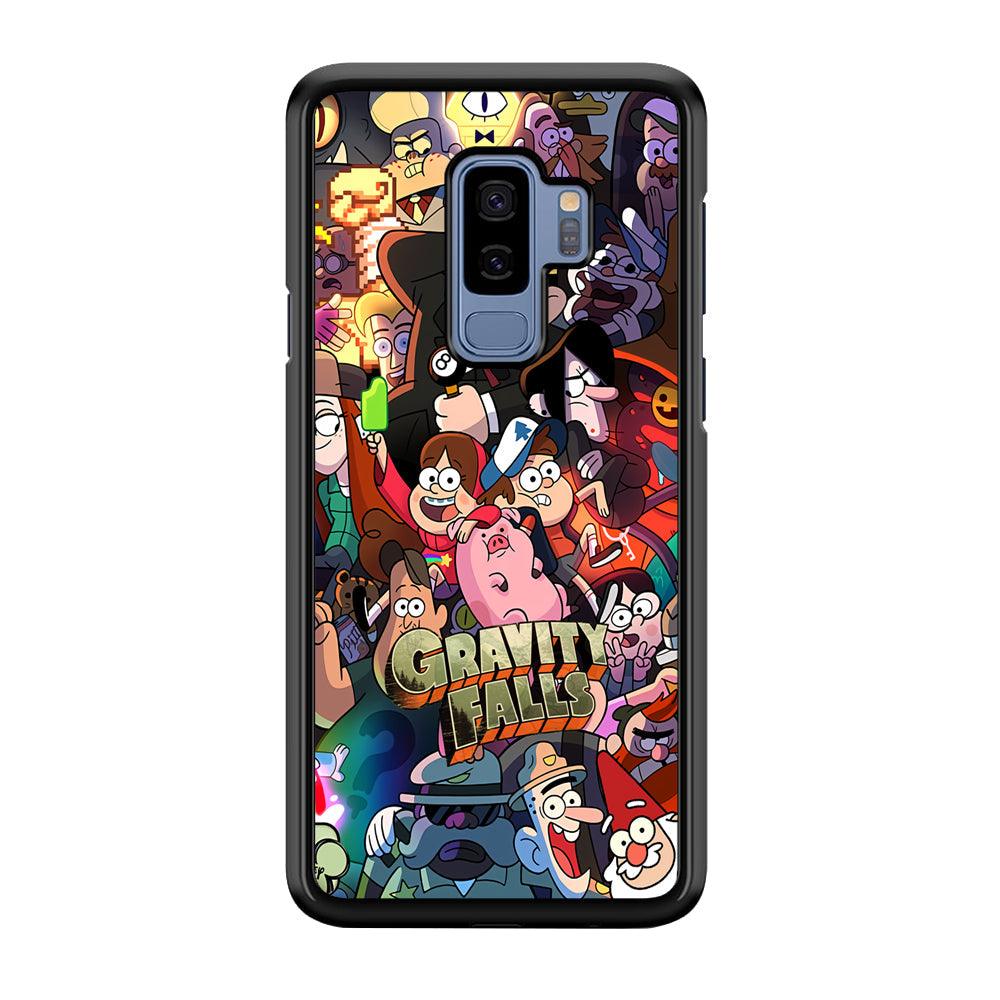 Gravity Falls Team Around The World Samsung Galaxy S9 Plus Case-Rubber Black (2D Case)-Oxvistore