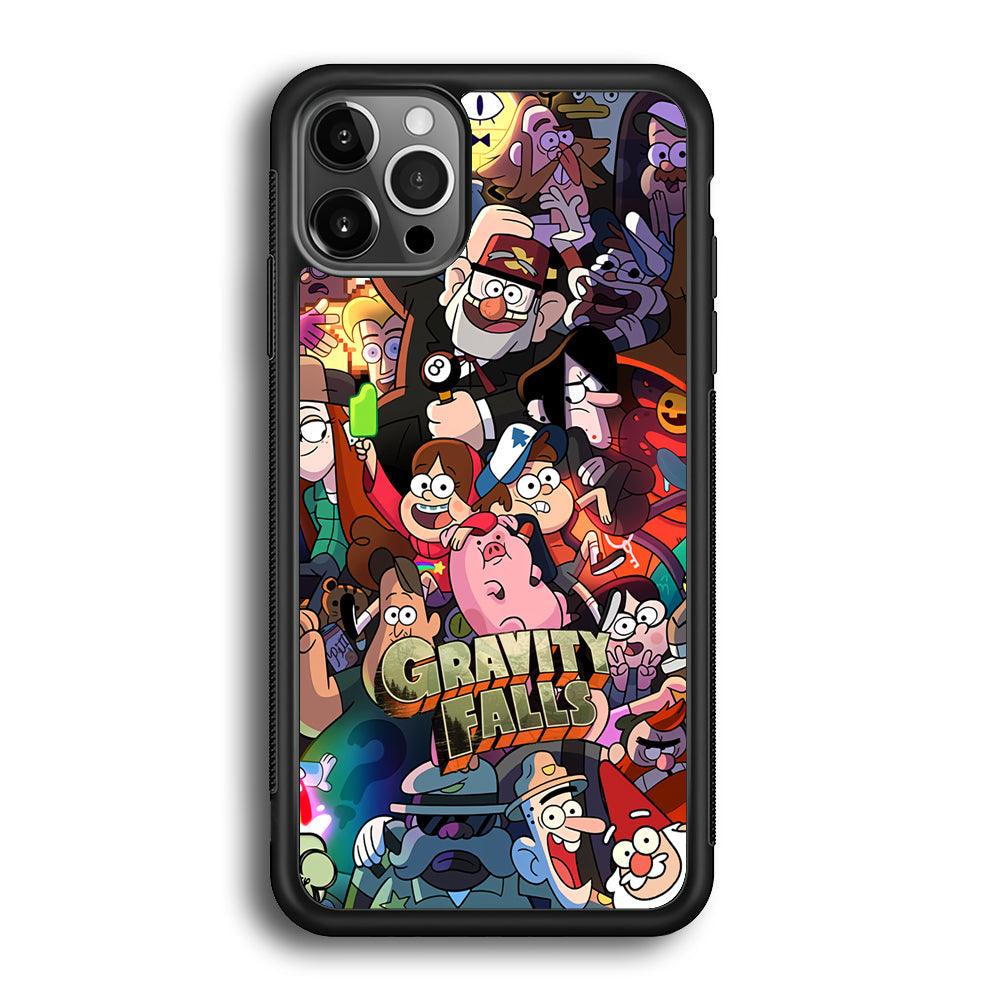 Gravity Falls Team Around The World iPhone 12 Pro Case-Rubber Black (2D Case)-Oxvistore
