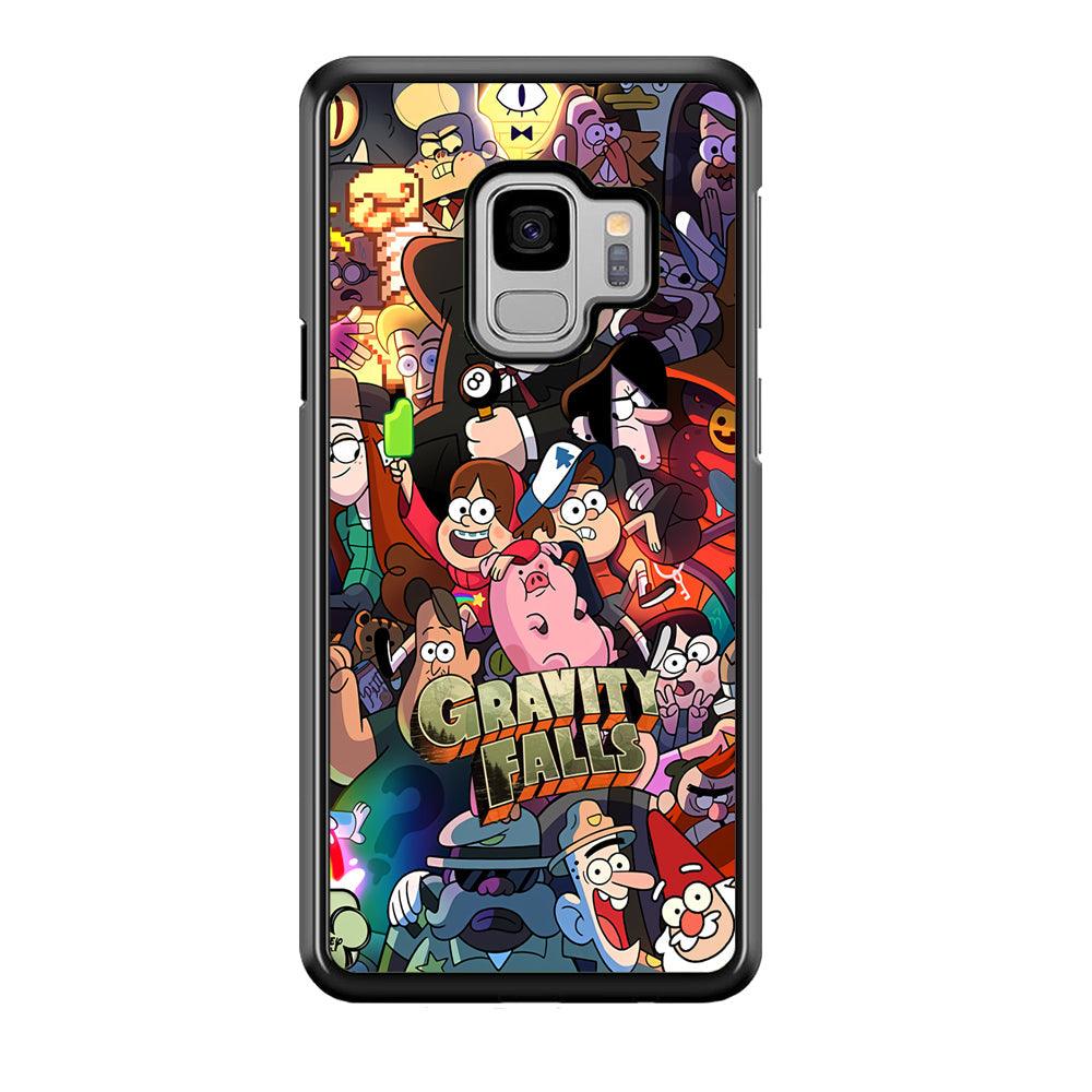 Gravity Falls Team Around The World Samsung Galaxy S9 Case-Rubber Black (2D Case)-Oxvistore