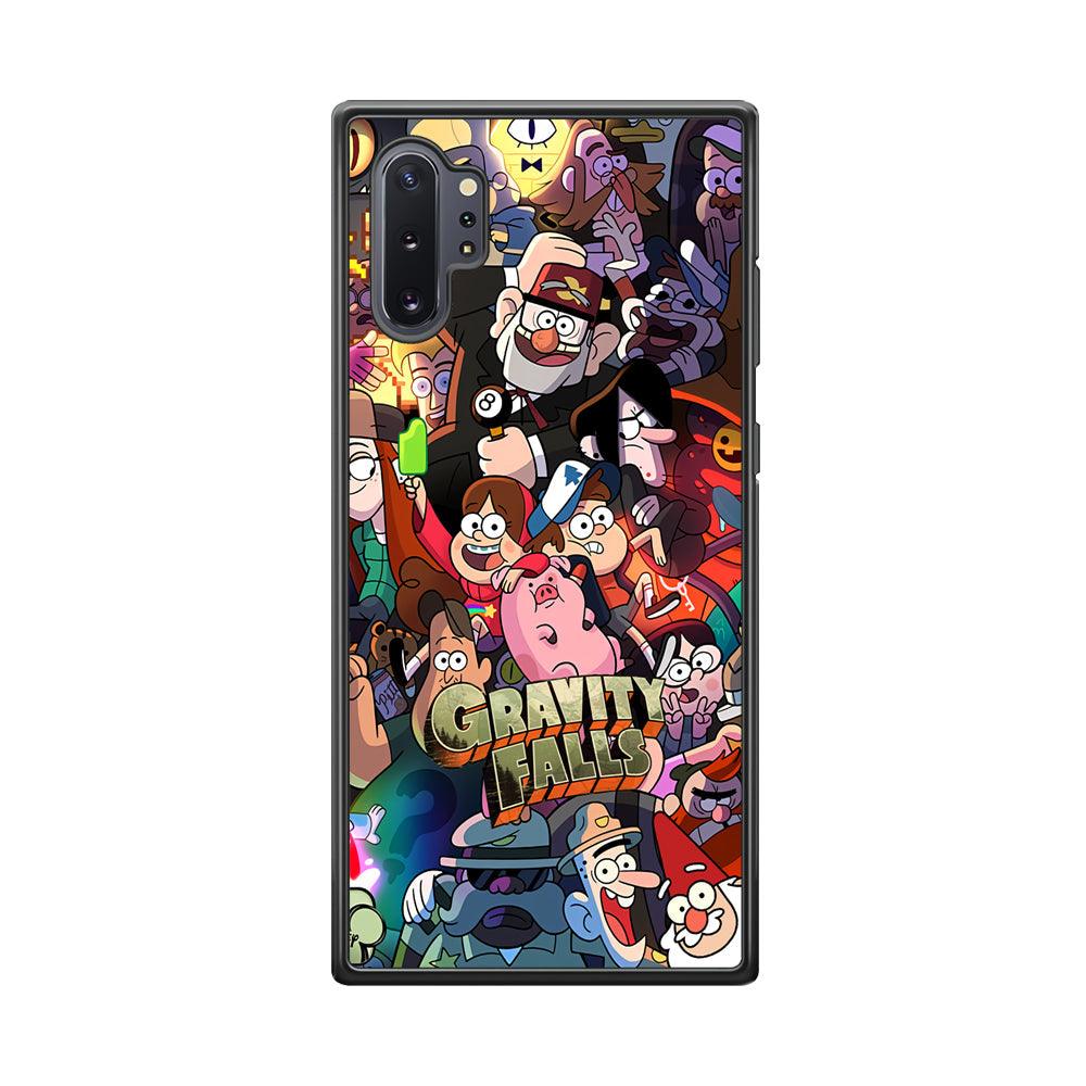 Gravity Falls Team Around The World Samsung Galaxy Note 10 Plus Case-Rubber Black (2D Case)-Oxvistore