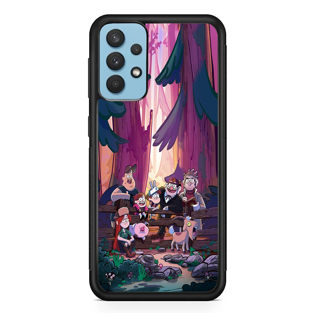 Gravity Falls The Forest Rranger Samsung Galaxy A32 Case-Rubber Black (2D Case)-Oxvistore